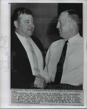 1959 Press Photo Steve Sebo Fired Univ. Pennsylvania Coach with Dr. John Bateman