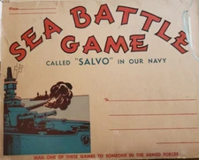 Sea Battle Game 'Salvo' 1943 WW II John Hill Co For Armed Forces Families VTG