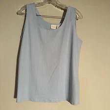 NWT CHICO'S Tank Contemporary Basic Knit  Ladies Chico's Size 2 Matin Blue