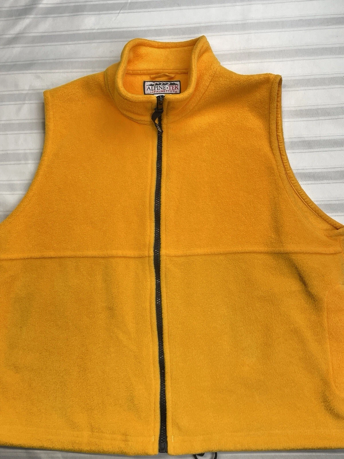 Alpine Tek by Palmettos Vest Mens Large Yellow Fleece Hiking Camp Snowboard