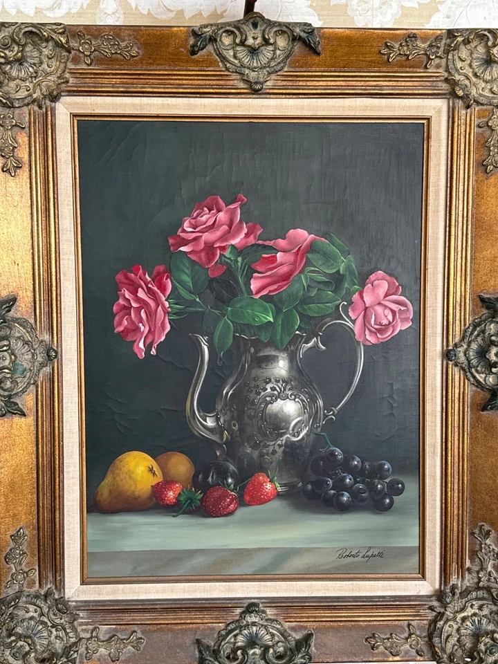 Robert Lupetti Original oil painting art work signed with Frame - Image 2 of 3