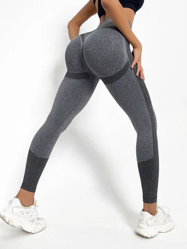 Damen Scrunch Po Lift Booty Workout Leggings nahtlos hohe Taille Yogahose - Bild 4 von 55