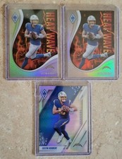 2021 Panini Phoenix Justin Herbert Lot of (3) Heat Wave Silver x2 Base Silver x1