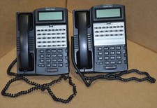 Lot of 2 Iwatsu IX-12KTD-3 Adix Phone 12 Button Warranty Omega Display - Black