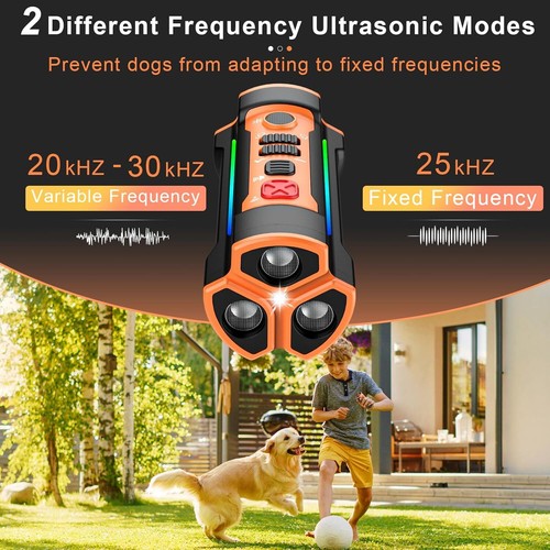 Ultrasonic Anti Dog Barking Repeller Trainer LED Light Gentle Chaser Sonics Stop - Picture 10 of 19