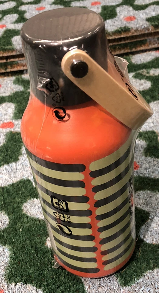 Garrafa de água de viagem de aço inoxidável Ikea almoço escolar infantil laranja cabo de madeira - Imagem 2 de 2