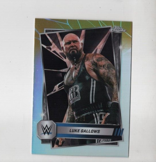LUKE GALLOWS 2025 TOPPS CHROME WWE SMACKDOWN BLACK + GOLD REFRACTOR #D /13