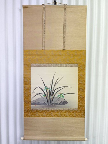 PERGA PERGAMINO PINTURA JAPONESA ORQUÍDEA JAPÓN Arte Antiguo DE COLECCIÓN IMAGEN f631 - Imagen 5 de 11