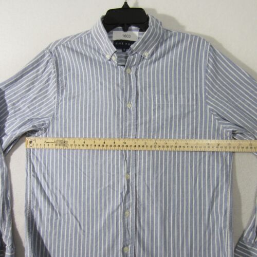 Five Four Shirt Mens Medium Blue White Button Up Long Sleeve Pocket Casual 1603 - Picture 5 of 12