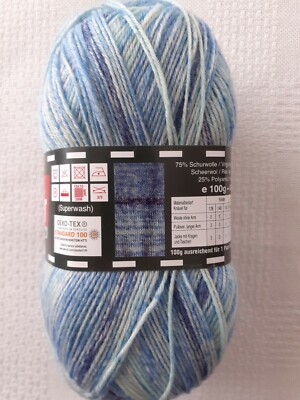 Ferner Wolle Sockengarn 4-fach - Mit Baumwolle & Farbverlauf | 100g Knäuel | 420m Lauflänge