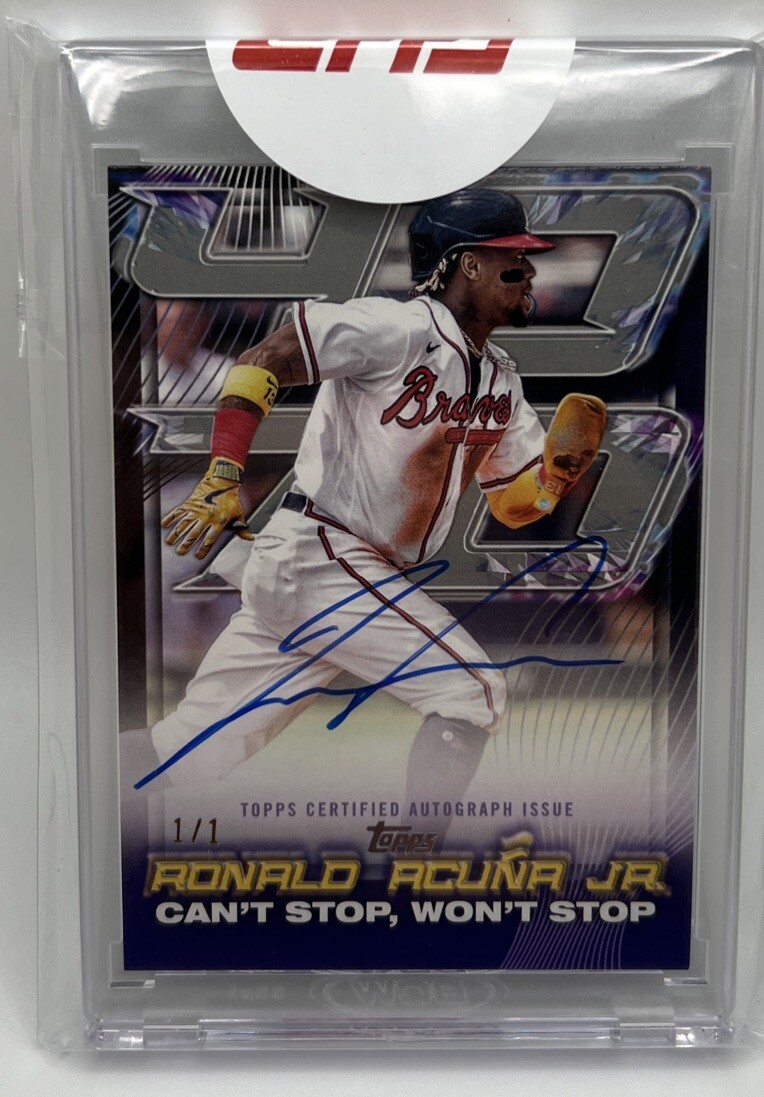 【レア】アクーニャJr. サインカード Ronald Acuna Jr. 直筆サインカードアクーニャauto