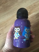 Botella aislante deportiva para niños 0,3 litros búho púrpura