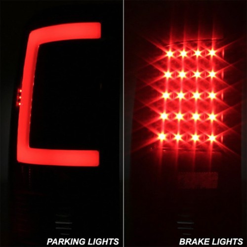 New For 07-13 GMC Sierra 1500 07-14 2500HD 3500HD Black LED Tail Lights Lamps - Picture 10 of 12