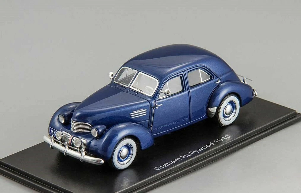 Graham Hollywood 1940 Blu Metallico Neo 46610 1/43 Resina Lhd Usa Auto - Immagine 3 di 4