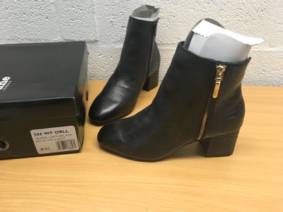 dune ladies black ankle boots
