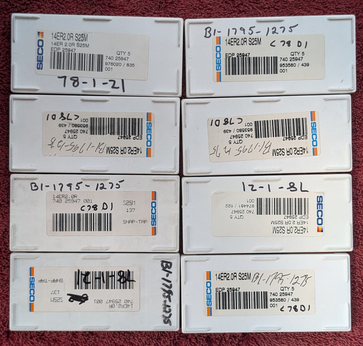 Lot of 84 NEW in Pack SECO Snap Tap 14ER2.0R Carbide Grooving