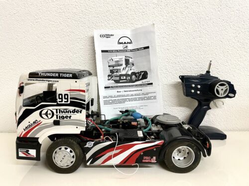 MAN Nitro RC 2WD Tractor Truck 2.4G Thunder Tiger 6718-F 1:14 - Picture 1 of 15