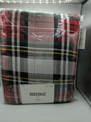 Hudson 43 Tartan Plaid Coverlet ~ Full/Queen Size 86''x 86'' ~ Brand New