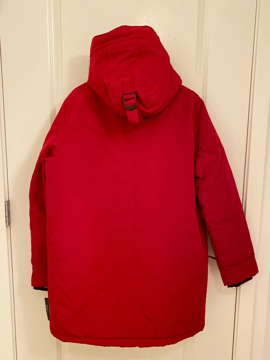 Guess red puffer clearance coat