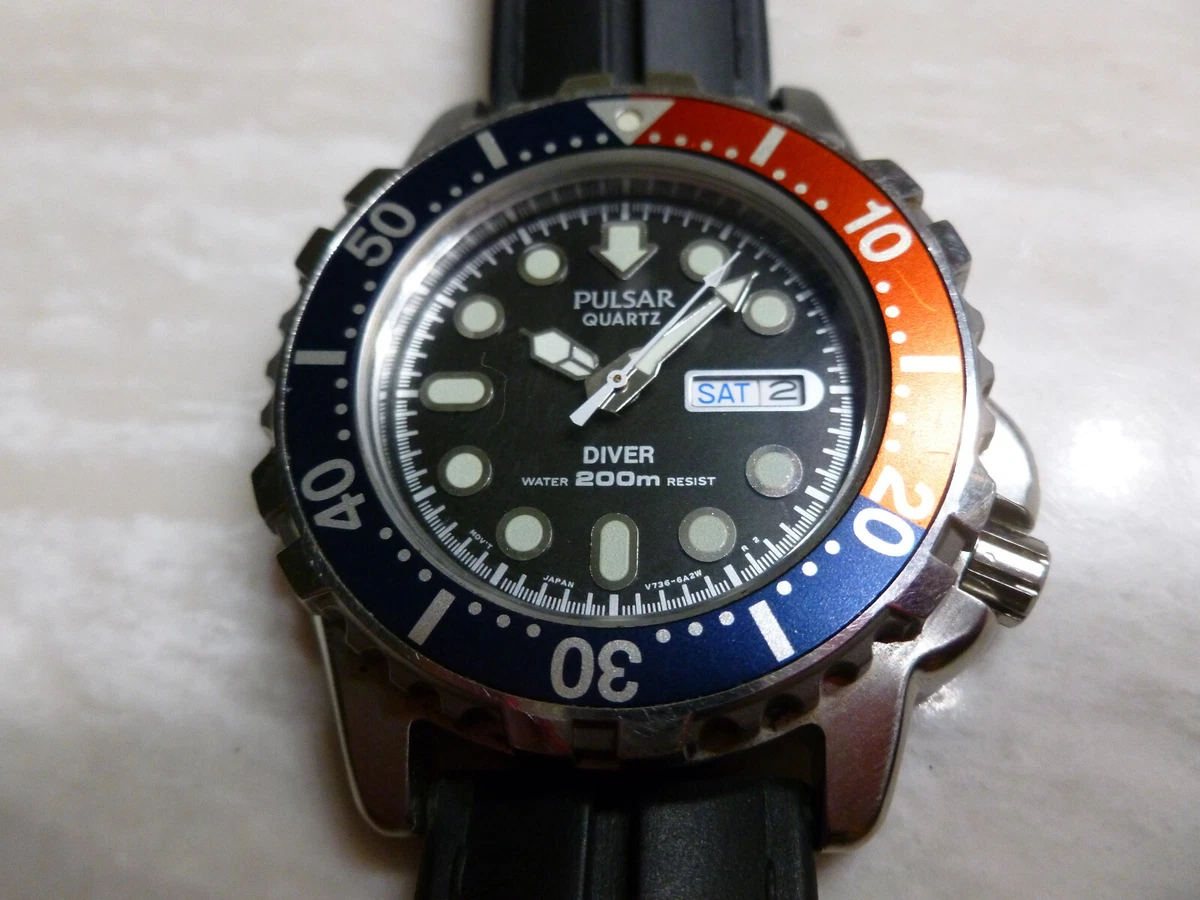 Pulsar Pepsi Diver V736 6A20 watch by Seiko