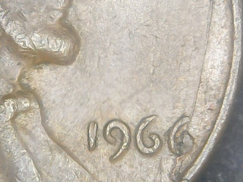 1966 Lincoln Memorial Cent Riss auf der Vorderseite & Reserve - Bild 3 von 7