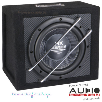 Audio System 20cm 300 Watt high end Mini Subwoofer Auto Bassbox HX08 SQ G klein