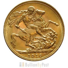1916 Gold Sovereign - King George V - M