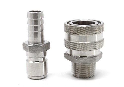 Juego de mangueras de púas de desconexión rápida de acero inoxidable CONCORD 304 a MPT. Cervecería casera - Imagen 9 de 14