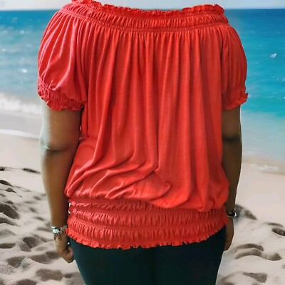 red peasant top