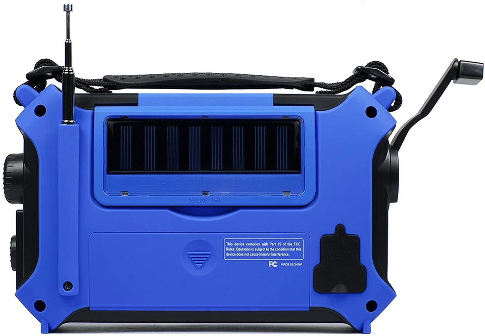 Kaito KA500 AM FM Shortwave Solar Crank Emergency NOAA Weather Alert Radio Blue - Image 4 of 4