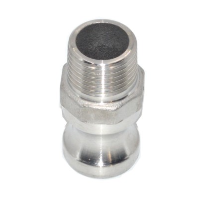 F Trash Pump Adapter Male Camlock x Male Pipe Threads Stainless Steel