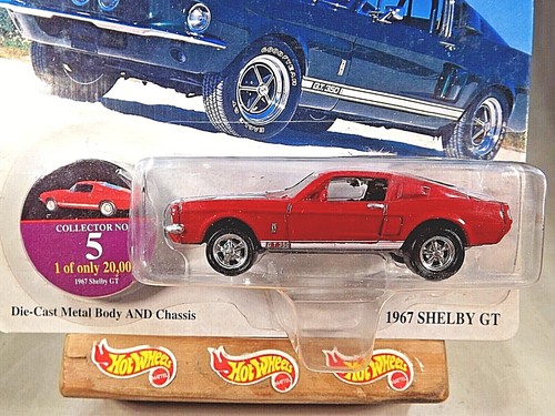 Johnny Lightning Mustang Classics #5 1967 Shelby GT 1997 rojo con cromo 5 radios - Imagen 2 de 6