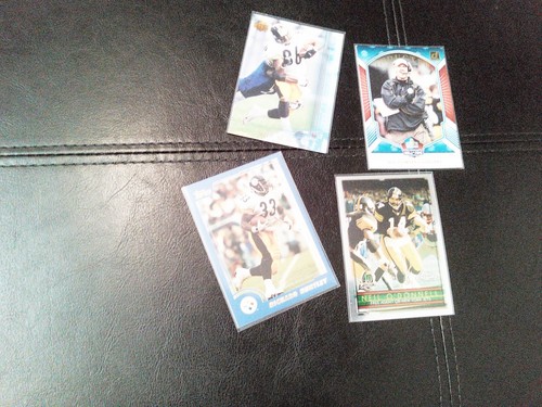 Lotto 4 carte FOOTBALL Pittsburgh Steelers NFL 4 pezzi quasi nuove TOPPS CHROME UD PANINI - Foto 3 di 5