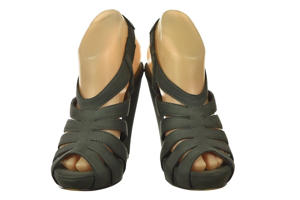 Zapatos de mujer Ash Mega talla 36 6 grises de cuero liso plataforma tacones de cuña informales Foto 3 de 4