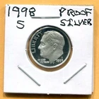 Gem 1998-S Proof Cameo Silver Roosevelt Dime - Free Shipping