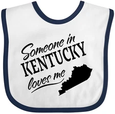 Inktastic Someone In Kentucky Loves Me Baby Bib Home Grandparents Kids Love