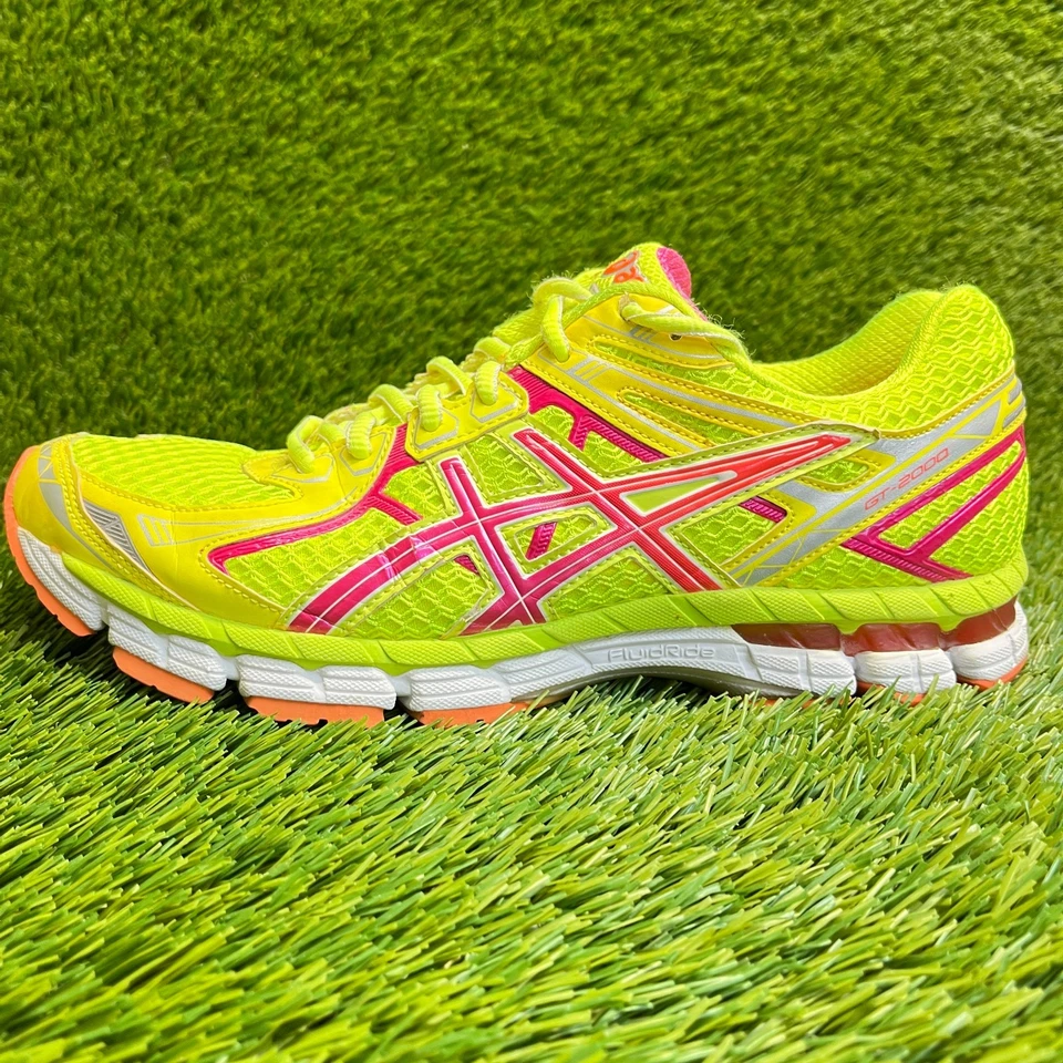 Zapatillas deportivas para correr Asics GT-2000 2 para mujer talla 9,5 amarillo rosa Foto 3 de 4