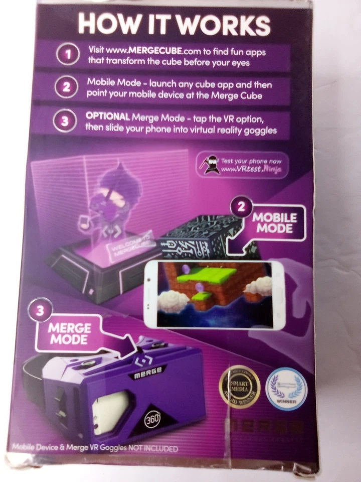 Cube Holographic Handheld AR/VR Hologram Merge iOS/Android Brand New In Box! - Image 3 of 4