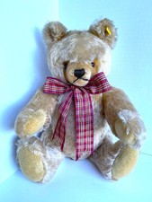 Vintage Steiff Jointed Teddy Bear 0201/41 Blonde Mohair Made in Austria 15"T
