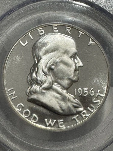 1956 Cameo Proof Franklin Half Dollar, PCGS PR66CAM, Type 2, Free shipping