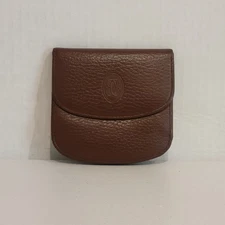 Vintage Buxton Brown Leather Mini Wallet Coin Purse Money Slots