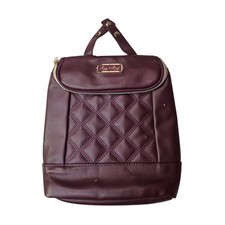 Itzy Ritzy Chill Like a Boss Insulated Bottle Bag Burgundy Quilted Vegan S3