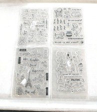 Lot Clear Cling Stamps Dogs Puppy Lab Poodle Dachshund Corgi Birthday Unbranded