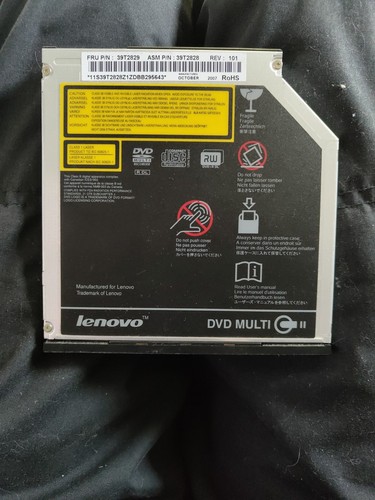 ThinkPad T60 T61 T60p T60s T61p T61s BEZEL CD-RW DVD-MULTI ULTRABAY SLIM - Picture 1 of 3