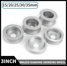 3in Dry Vacuum Brazed Diamond Grinding Disc Wheel Edge Bullnose F Angle Grinder