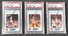 1989 Collegiate Collection North Carolina Michael Jordan 3 Card Lot PSA 9 Mint