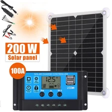 200W Solar Panel Kit 100A 12V battery Charger Controller Caravan Boat Marine