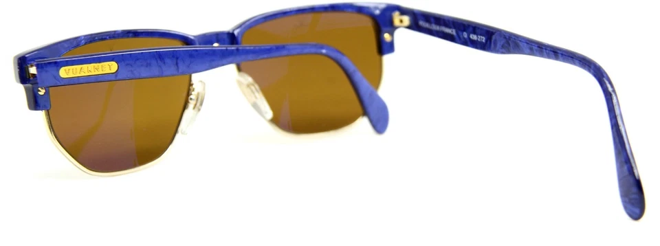 Gafas de sol vintage raras Vuarnet 438 azul mármol PX2000 lentes minerales marrones 259 $ Foto 3 de 4