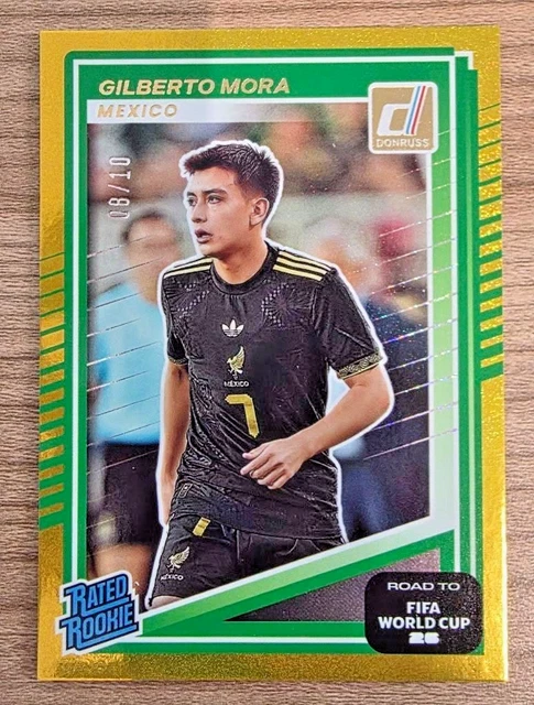 2025-2026 Panini Fifa Donruss Gilberto Mora Rated Rookie Gold 08/10