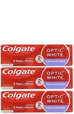 Lot of 3 Colgate Optic White Advanced Sparkling White Toothpaste 0.75  oz